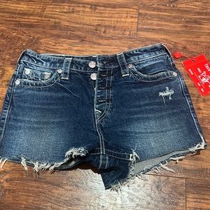 Never worn, Denim True Religion Jean shorts!!